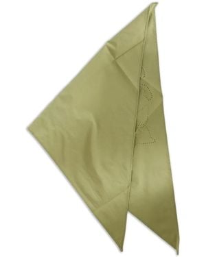 Satisfy Triangular Perforated-Detail Scarf - Green