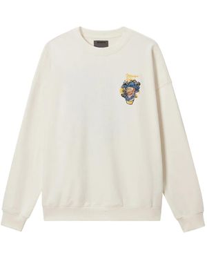 Musium Div. Sweatshirt Mit Van-Gogh-Stickerei - Weiß