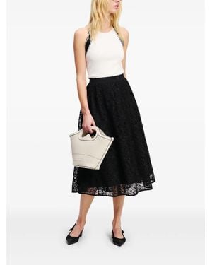 Karl Lagerfeld フローラル スカート - ブラック