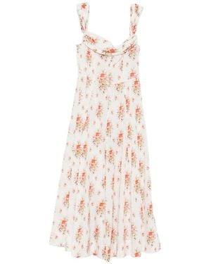 Doen Clea Floral-Print Midi Dress - White