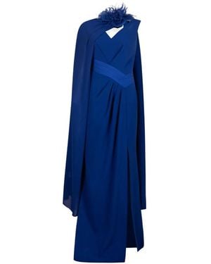 Antonio D'errico V-Neck Maxi Dress - Blue