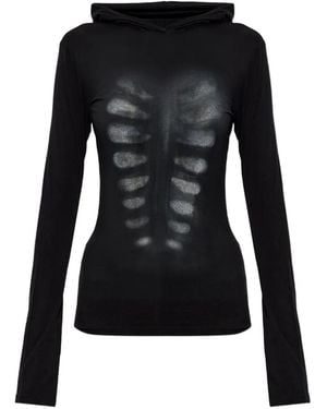 AVAVAV X-Ray Printed Long-Sleeve Hoodie - Black