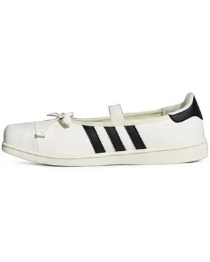 adidas X Jennie Superstar Sq Square-Toe Ballet Flats - White