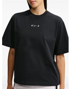 Nike Logo-Print Loose-Fit T-Shirt - Black