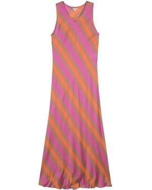 Aspesi Striped Slip Maxi Dress - Red