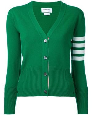Thom Browne Cashmere V-Neck Cardigan - Green