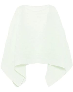 Pleats Please Issey Miyake Giacca Madame-T June Plissettata - Bianco