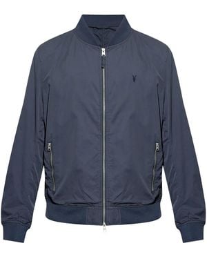 AllSaints Bassett Ramskull Bomber Jacket - Blue