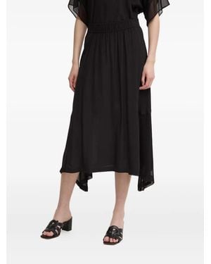 DKNY Asymmetrischer Midirock - Schwarz