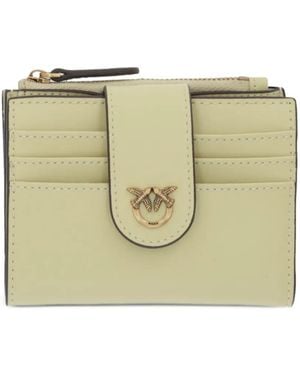 Pinko Logo-Appliqué Zip Wallet - Natural