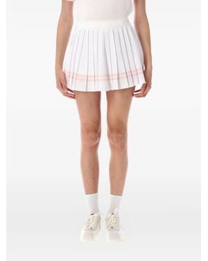 Sporty & Rich Vendome Script Pleated Mini Skirt - White