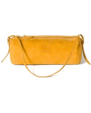 Miu Miu Mini-Tasche Aus Wildleder - Orange