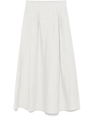 Giorgio Armani Linen Midi Skirt - White