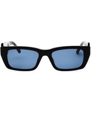 Palm Angels Rectangle-Frame Sunglasses - Blue