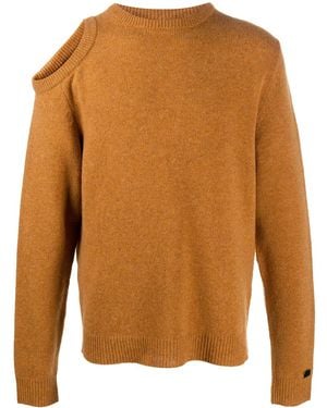 Aries Gestrickter Pullover Mit Cut-Out - Braun