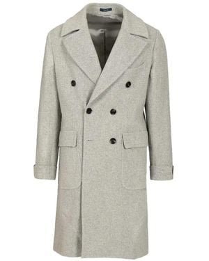 Guarinucci Ulster Double-Breasted Coat - Grey