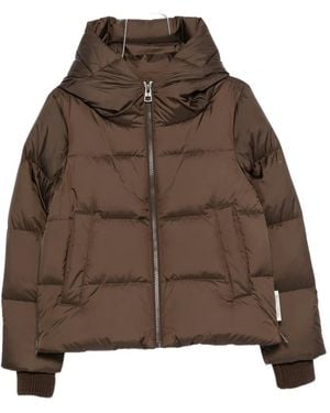 Marc O' Polo Quilted Hooded Jacket - Brown