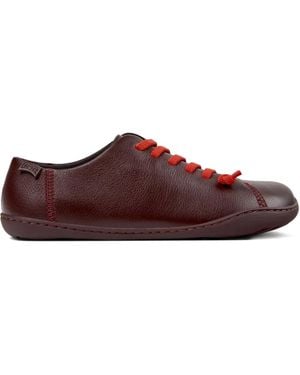 Camper Peu Cami Leather Lace-Up Trainers - Brown