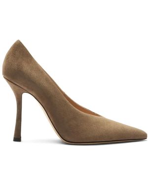 Casadei Nina Asymmetrical Cutout Court Shoes - White