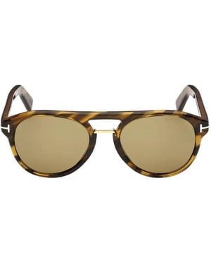 Tom Ford Icon Round-Frame Sunglasses - Metallic