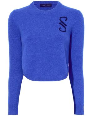 Proenza Schouler Stella モノグラム カシミアセーター - ブルー