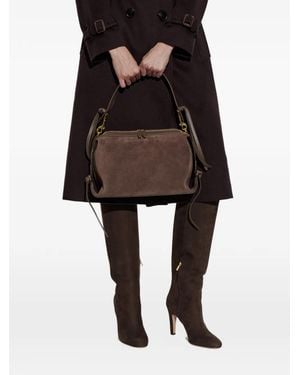 Yuzefi Bento Suede Shoulder Bag - Black