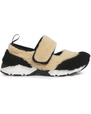 Marni Shearling Sneakers - White