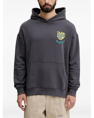 Hurley Sudadera Con Capucha Y Tigre Estampado - Gris