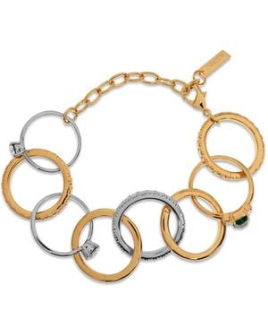 Moschino Ring-Embellished Bracelet - Metallic