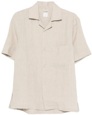 Eleventy Camisa de manga corta con bolsillo en el pecho - Blanco