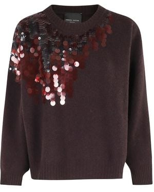 Roberto Collina Pullover Mit Pailletten - Rot