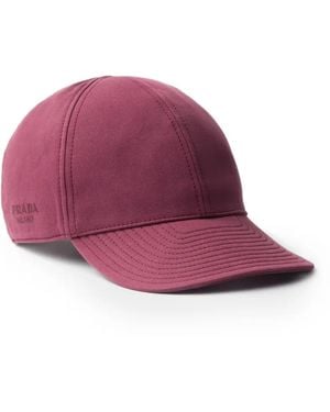 Prada Honkbalpet Met Geborduurd Logo - Paars