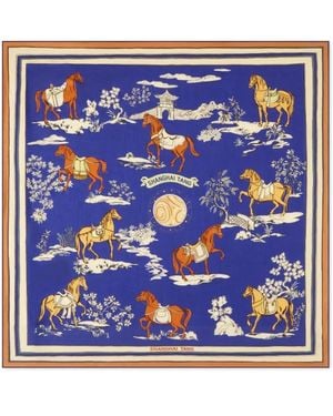 Shanghai Tang Foulard Con Stampa - Blu