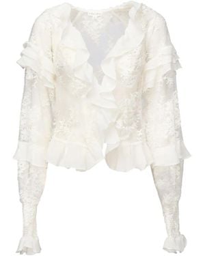 For Love & Lemons エンブロイダリー ブラウス - ホワイト