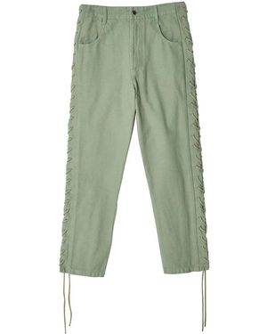 Eckhaus Latta Lace-Up Straight Trousers - Green