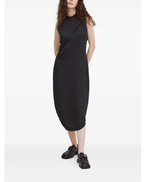 Bruuns Bazaar Asymmetrische Jurk Met Knoopdetail - Zwart