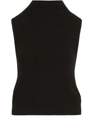 Oscar de la Renta Top mit Stehkragen - Schwarz