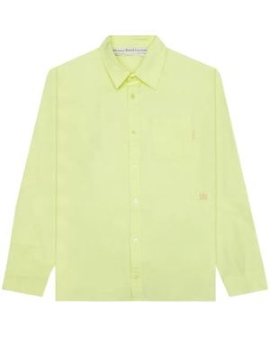 Advisory Board Crystals Embroidered Pocket Shirt - Yellow