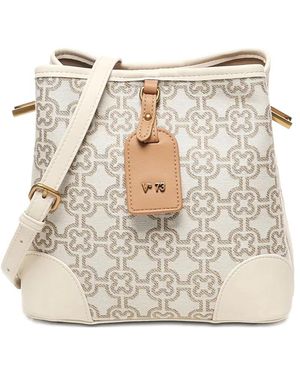 V73 Harriet Monogram Bucket Bag - Natural