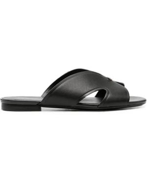 SERGIO MORETTI FIRENZE Cut-Out Detail Sandals - Black
