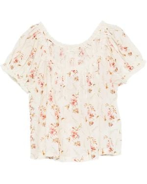 Doen Frederica Floral-Print Blouse - Natural