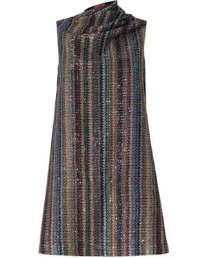 Missoni Sequin-Embellished Zigzag Dress - Gray