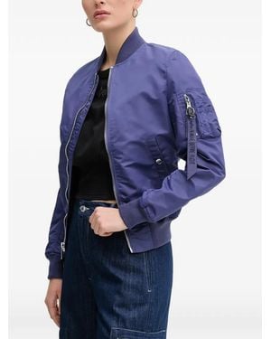 Alpha Industries Zip-Up Bomber Jacket - Blue