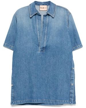 Plan C Denim Shirt - Blue