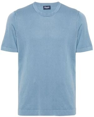 Drumohr T-Shirt Girocollo A Maniche Corte - Blu