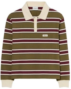 Claudie Pierlot Polo Rayé À Manches Longues - Brown