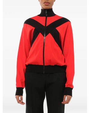 Givenchy Contrast Panel Zipped Jacket - Red