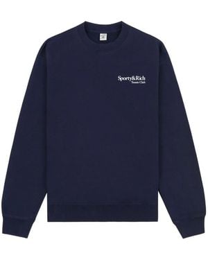 Sporty & Rich Cotton Sweatshirt - Blue