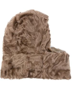 Liska Textured-Finish Balaclava - Brown