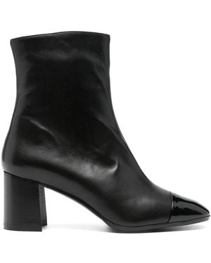 CAREL PARIS 70Mm Leather Ankle Boots - Black